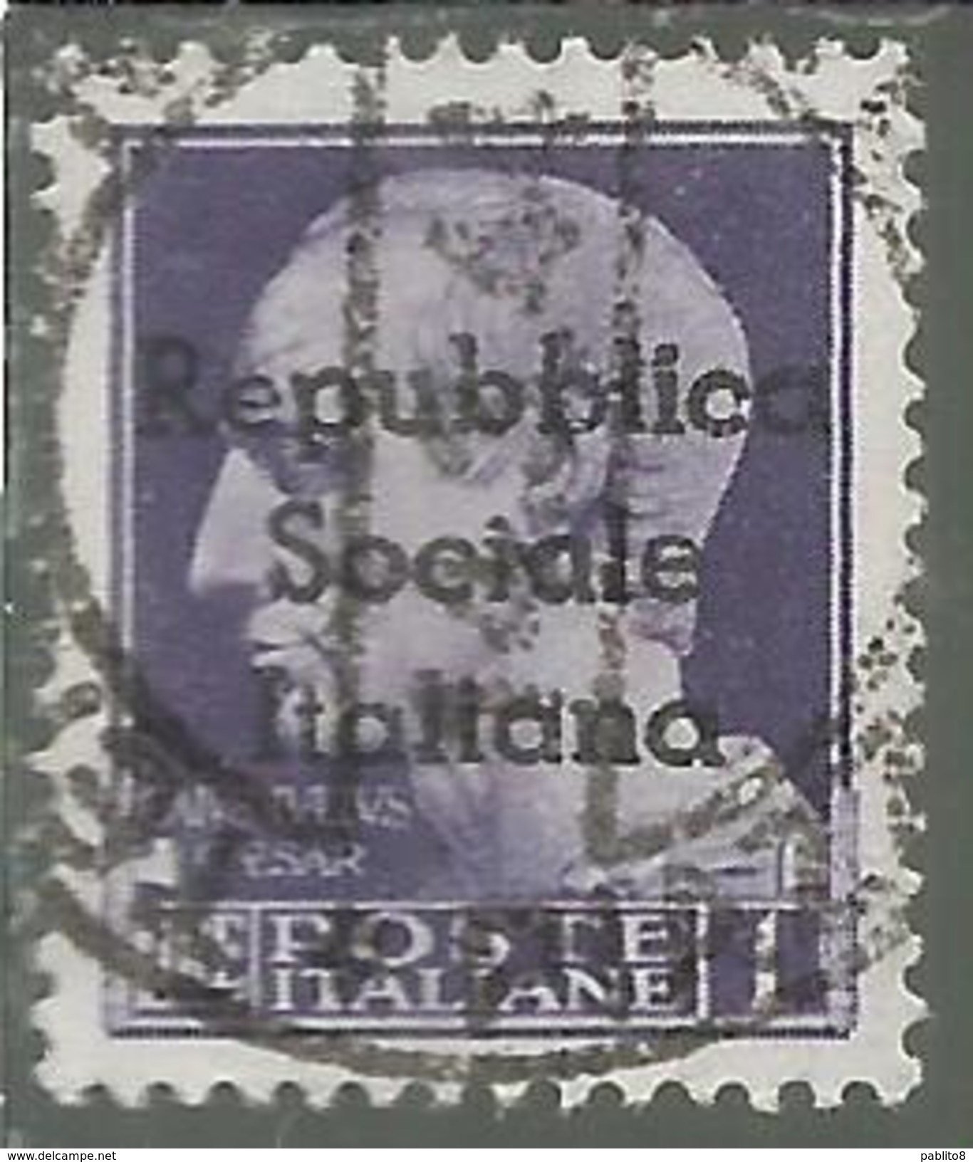 EMISSIONI LOCALI TERAMO 1944 SOPRASTAMPATO D' ITALIA ITALY OVERPRINTED  LIRE 1 LIRA USATO USED OBLITERE' - Local And Autonomous Issues