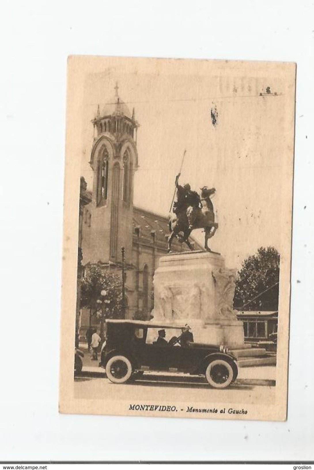 MONTEVIDEO URUGUAY MONUMENTO AL GAUCHO (AUTO) 1932 - Uruguay