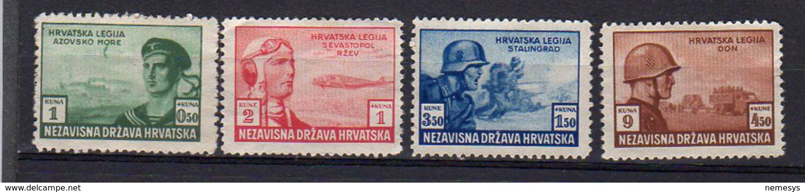 LOT OF 4 NEW STAMPS NO GUM CROATIA - Kroatien