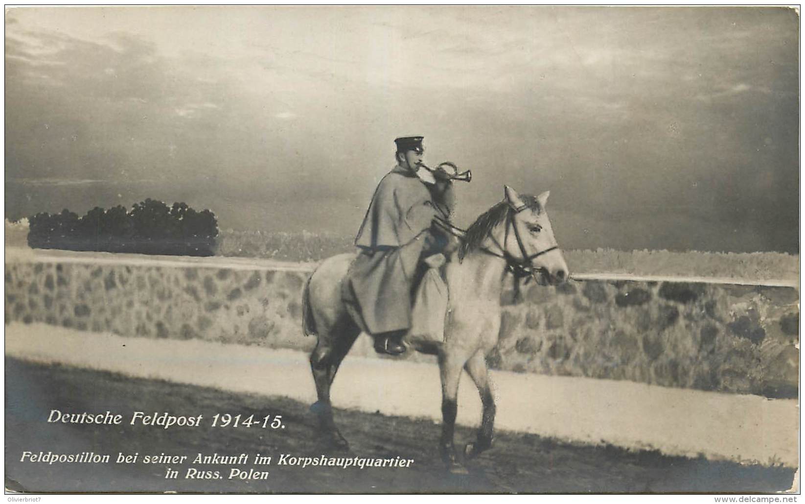 Carte-Photo - Deutsche Feldpost 1914-15 - Feldpostillon In Russ, Polen - Guerre 1914-18