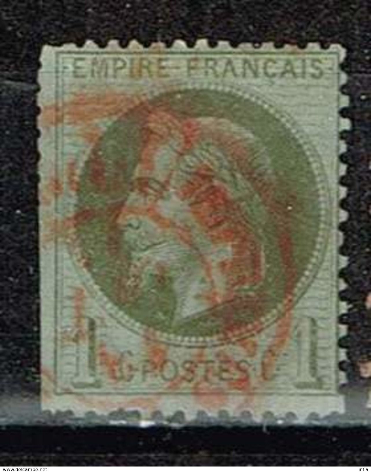 Frankreich 1862, Michel # 24 O Beschädigt, Als Lückenfüller - 1863-1870 Napoleon III With Laurels