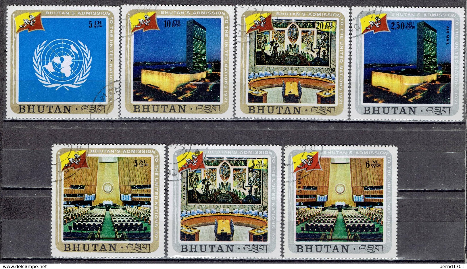 Bhutan - Mi-Nr 473/479 Gestempelt / Used (a383a) - UNO