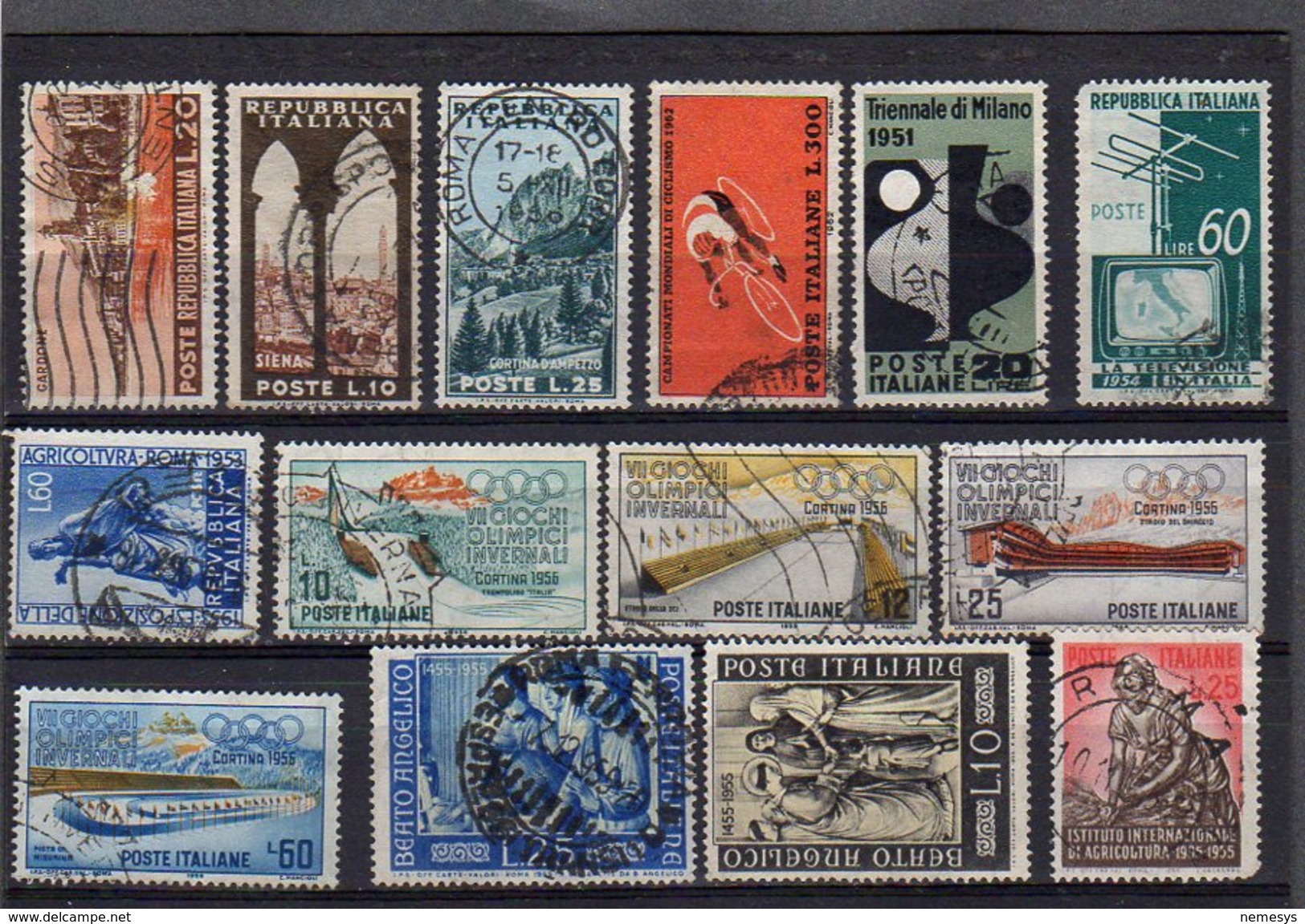 LOT OF 38 USED STAMPS ALTO VALORE CATALOGO SEE 3 SCANS - 1946-60: Gebraucht