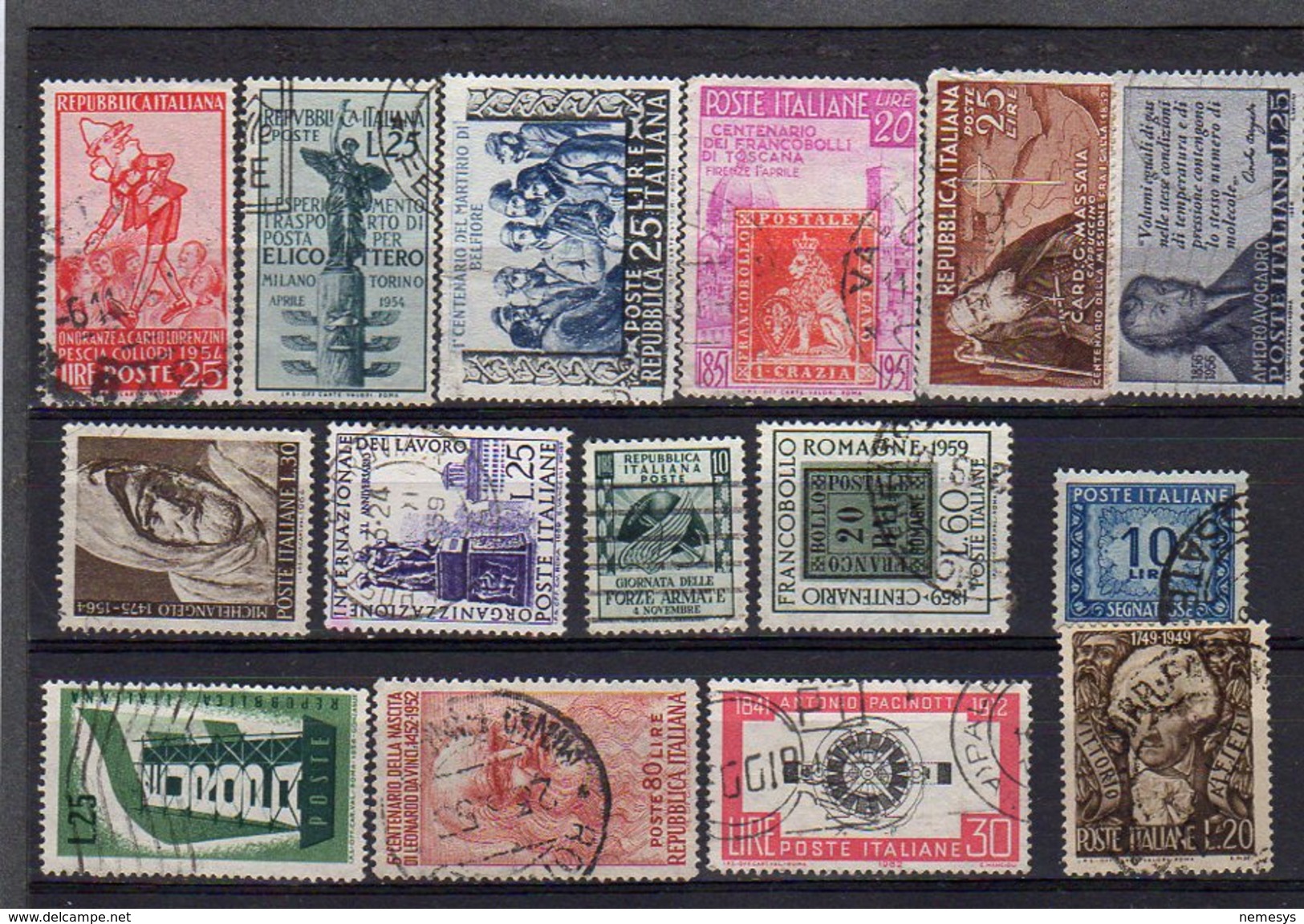 LOT OF 38 USED STAMPS ALTO VALORE CATALOGO SEE 3 SCANS - 1946-60: Gebraucht