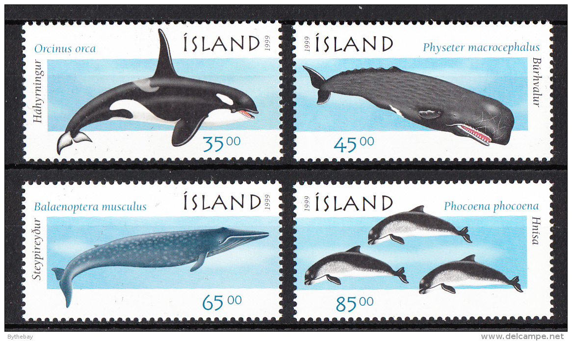 Iceland MNH 1999 Set Of 4 Marine Mammals - Neufs