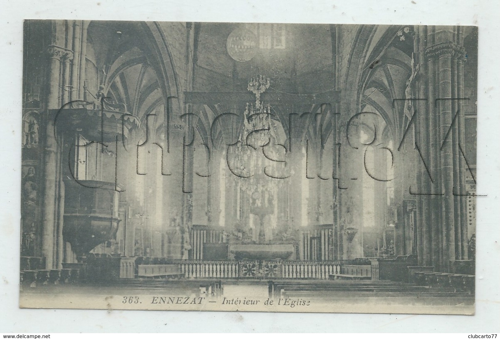 Ennezat (63) : L'intérieur De L'église  En 1910 ( PF. - Ennezat