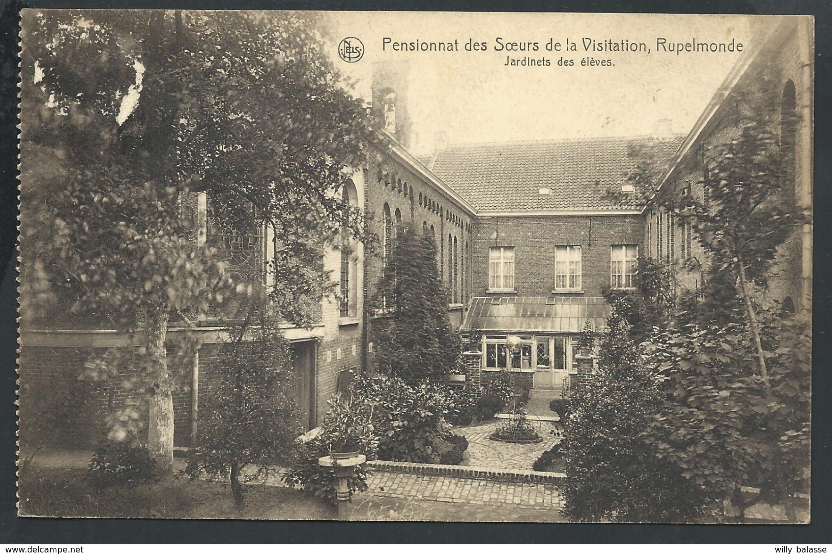 +++ CPA - RUPELMONDE - Pensionnat Des Soeurs De La Visitation - Jardinet Des élèves - Nels  // - Kruibeke