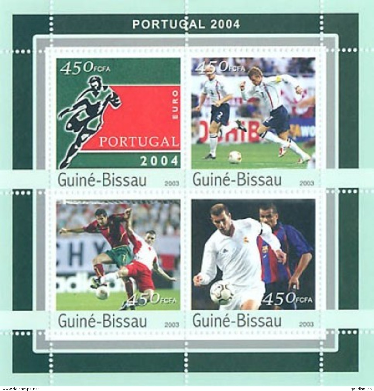 GUINE BISSAU 2003 SHEET FOOTBALL EURO CUP 2004 PORTUGAL FUTBOL SOCCER SPORTS DEPORTES Gb3112 - Guinea-Bissau