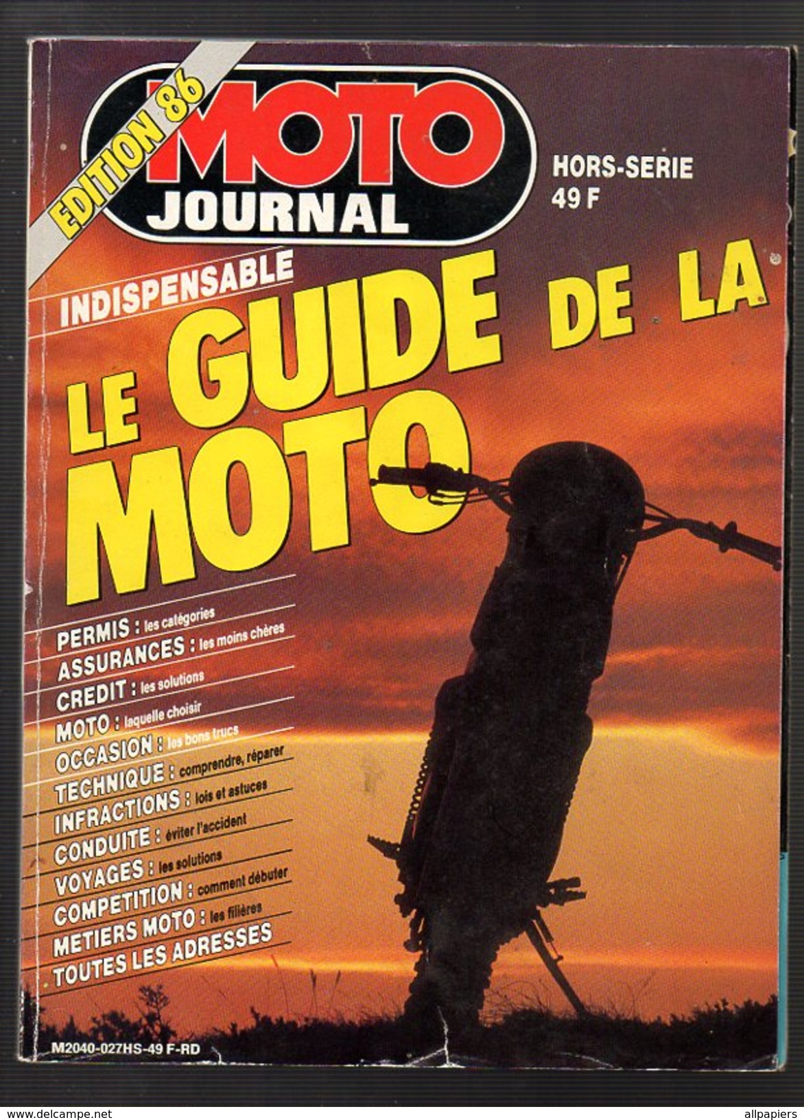 Moto Journal N°27 HS Le Guide De La Moto Edition 86 - Moto