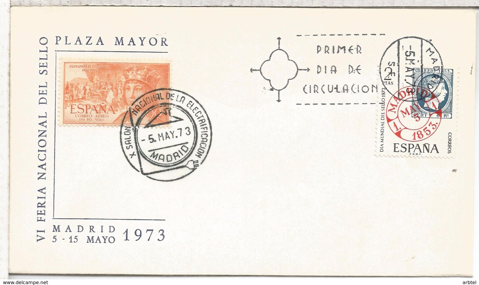 MADRID 1973 FDC + MAT SALON ELECTRICIDAD - Electricidad