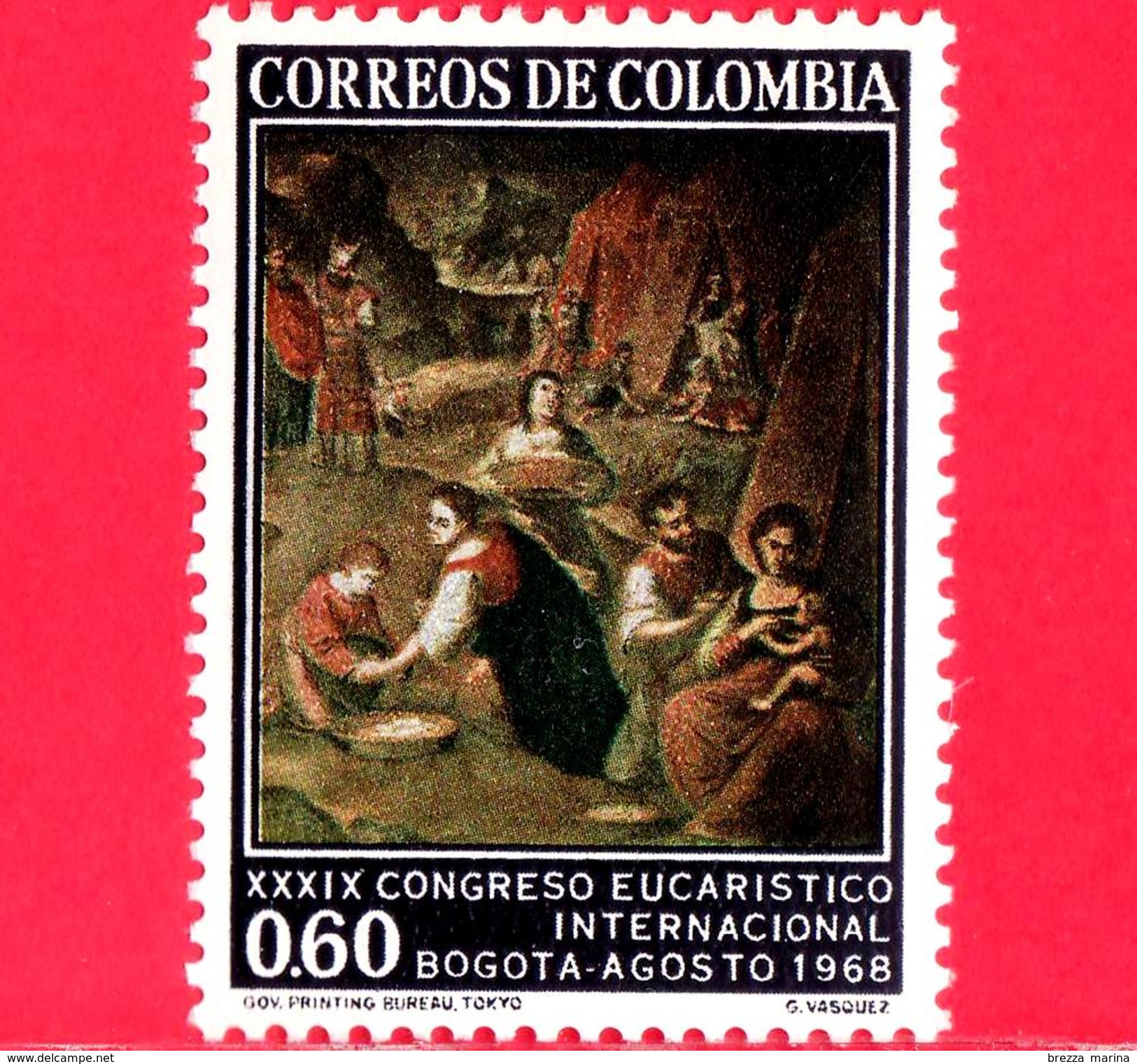 Nuovo - MNH - COLOMBIA - 1968 - 39° Congresso Eucaristico - The Gathering Of Manna Di G.Vasquez - 0.60 - Kolumbien