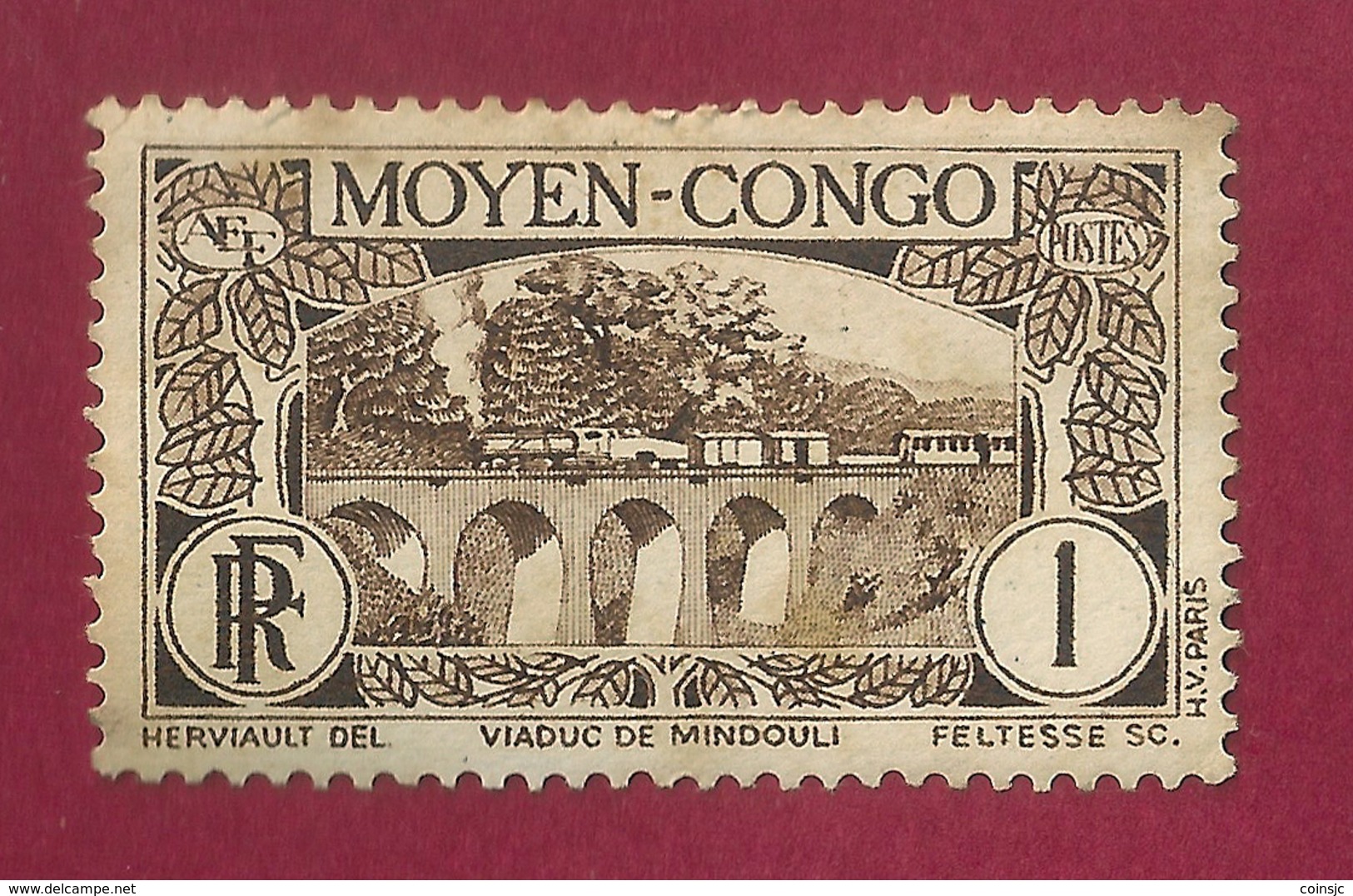 Congo - 1 F - 1933 - Neufs