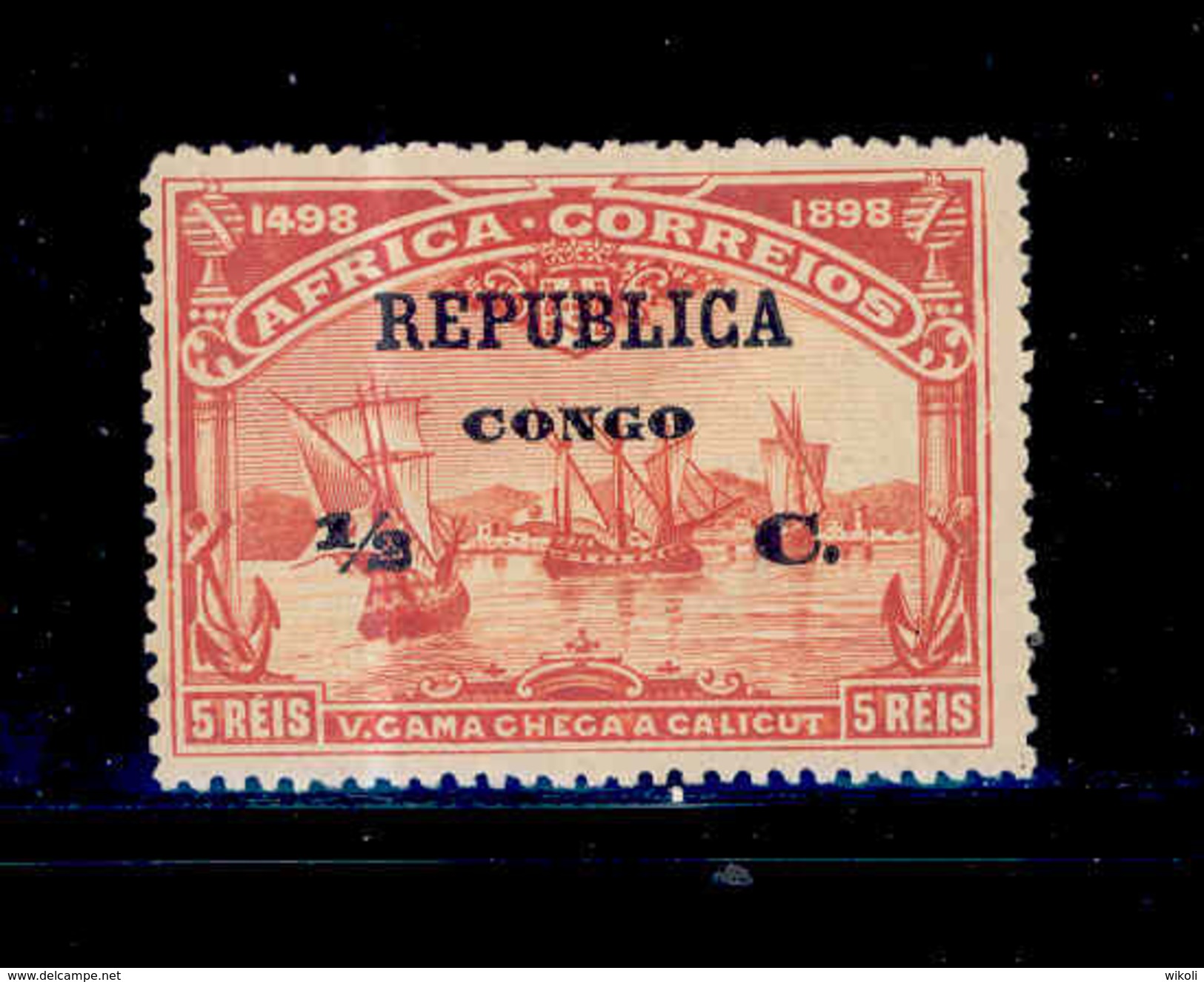 ! ! Congo - 1913 Vasco Gama On Africa 1/2 C - Af. 76 - MH - Congo Portugais