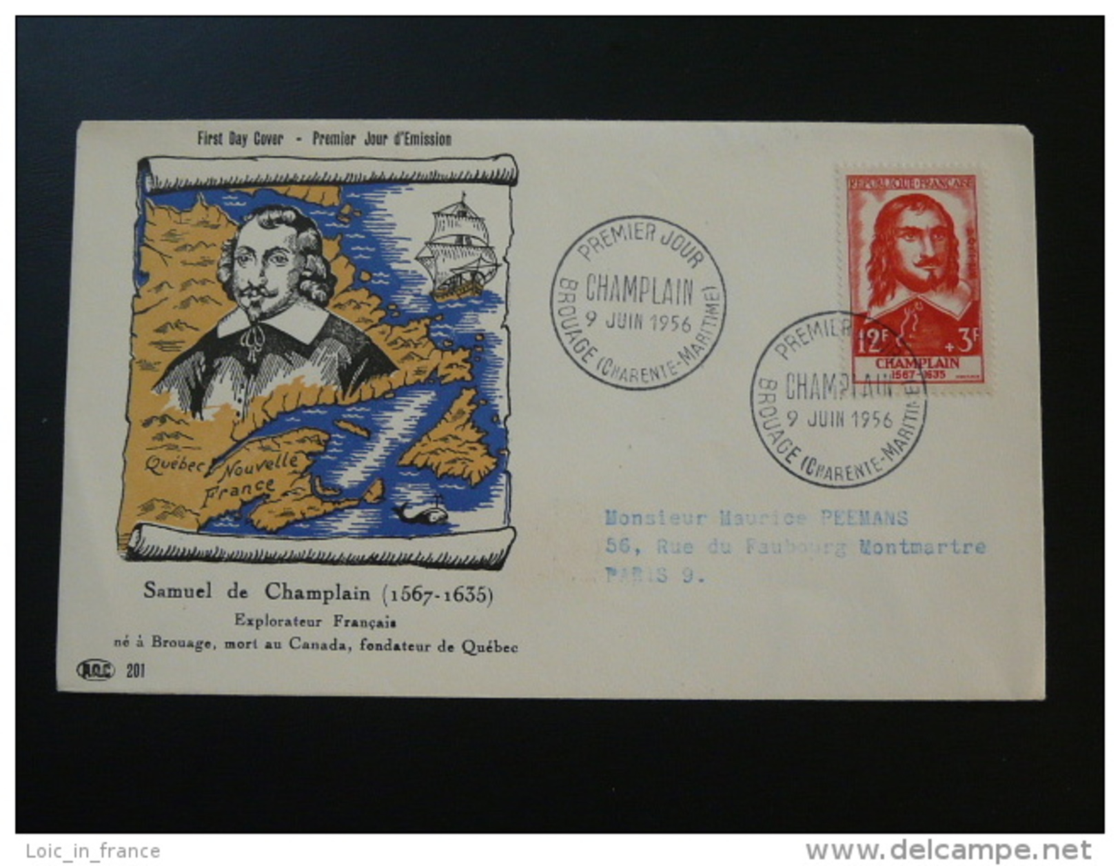 Explorer Samuel De Champlain History Of Canada Quebec Decaris 1956 FDC 57045 - Erforscher