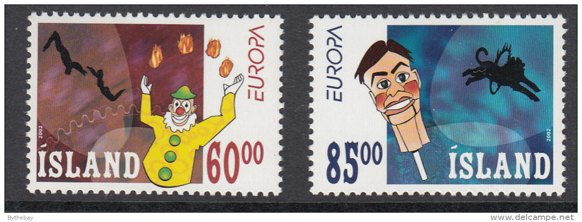 Iceland MNH 2002 Set Of 2 Circus Performers - EUROPA - Nuovi