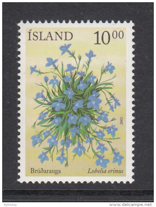 Iceland MNH 2002 10k Lobelia Erinus - Neufs