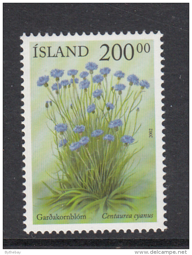 Iceland MNH 2002 200k Centaurea Cyanus - Unused Stamps