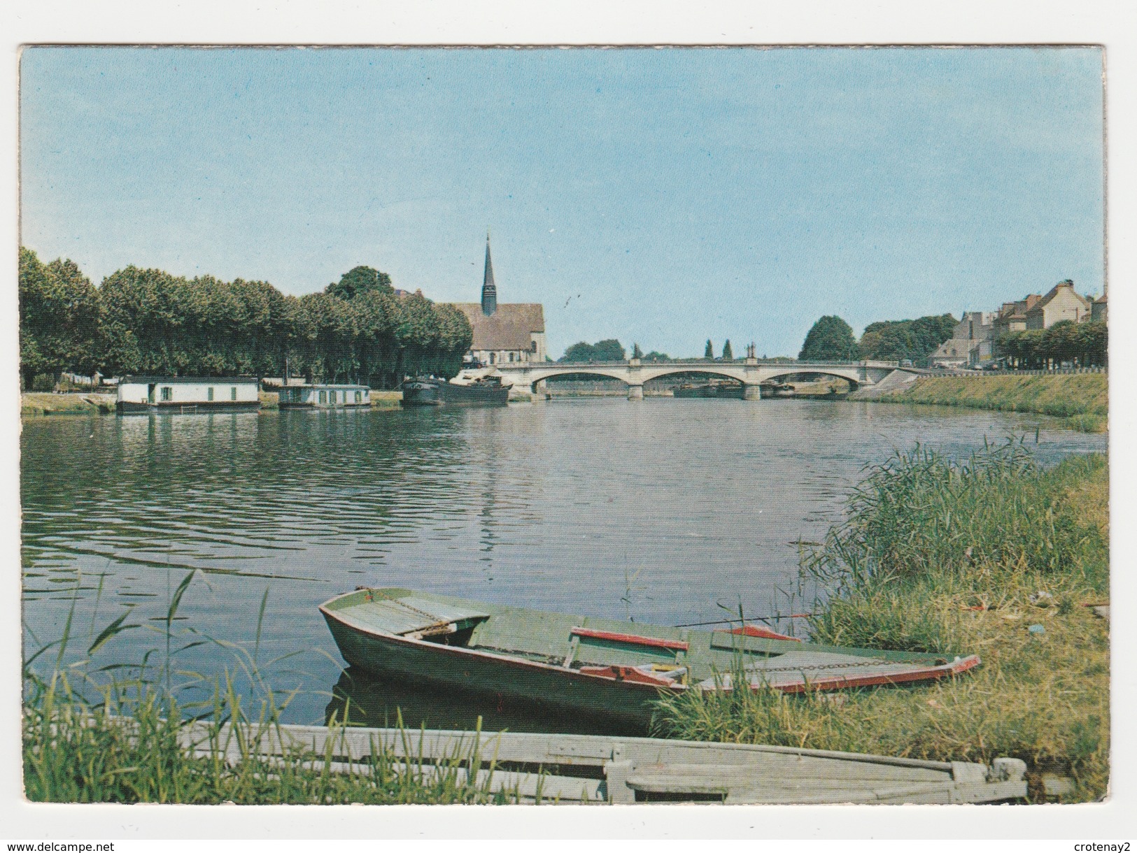 89 Sens Les Bords De L'Yonne  Barque Péniche Pont - Sens