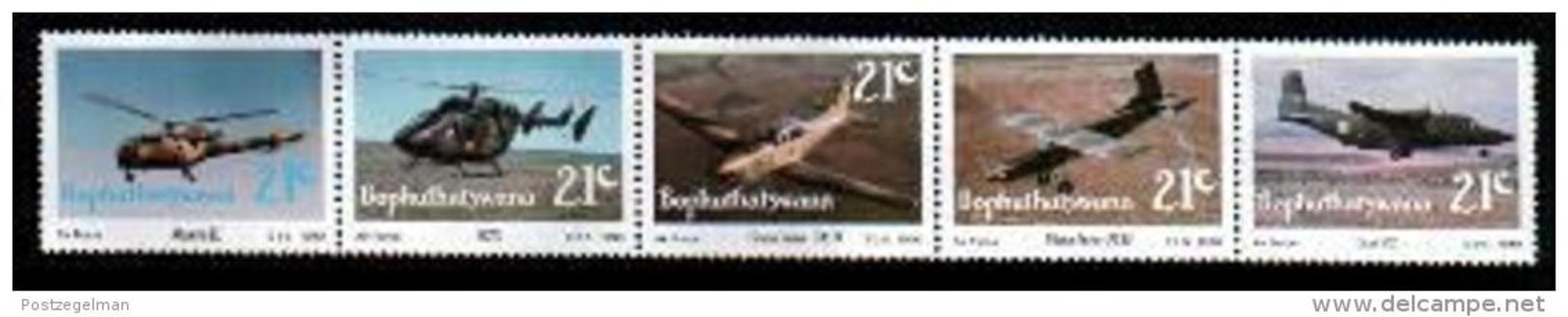 BOPHUTHATSWANA, 1990, MNH Stamp(s), Air Force, Nr(s)  252-256 - Bofutatsuana