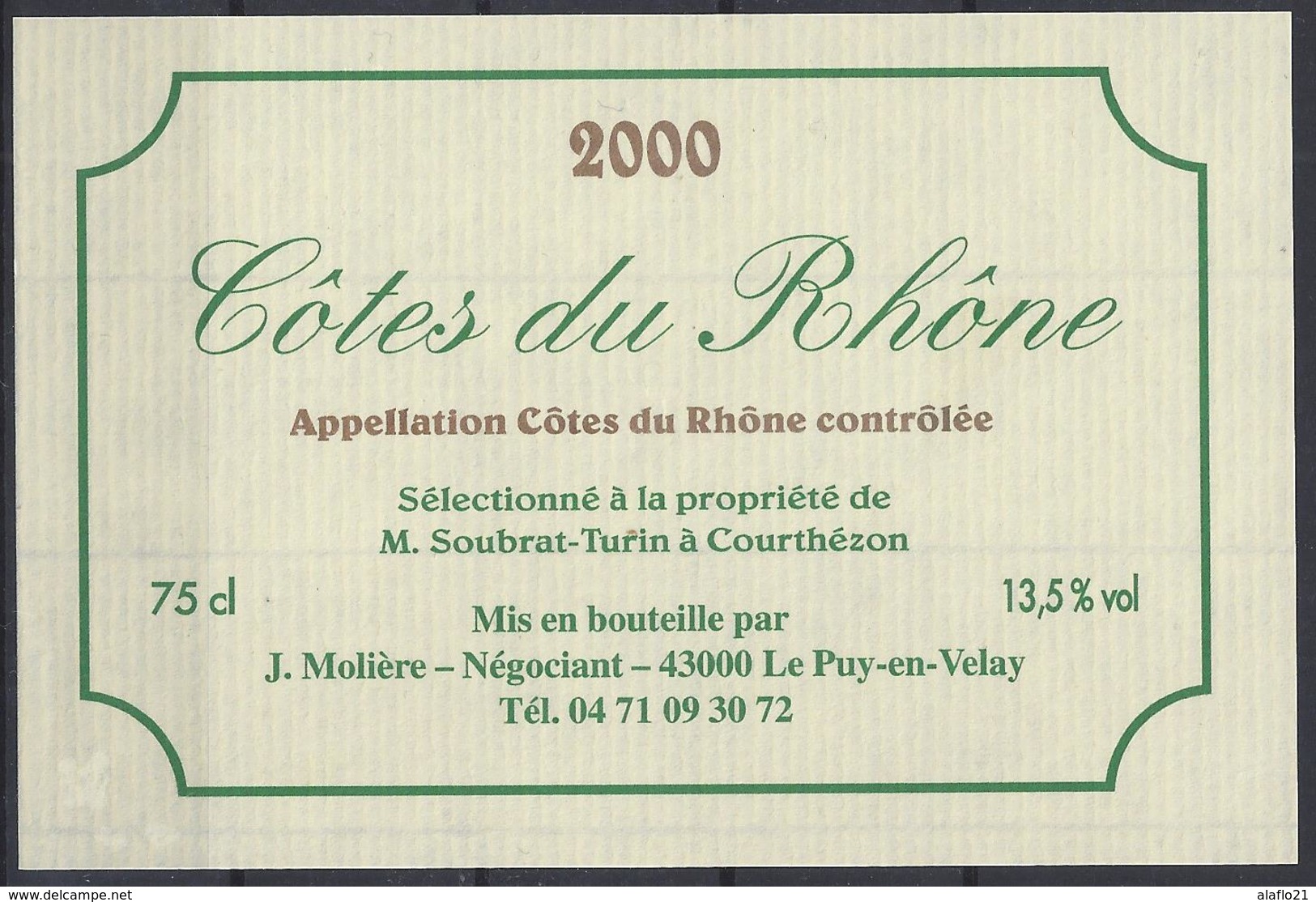 CÔTE Du RHÔNE  2000 - Côtes Du Rhône