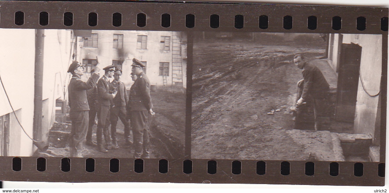 2 Fotos -  2. WK - Gruppe Deutsche Soldaten - Aufklärungsgruppe 11 Küstenstaffel Krim - 7,5*2,5cm (28880) - Orte