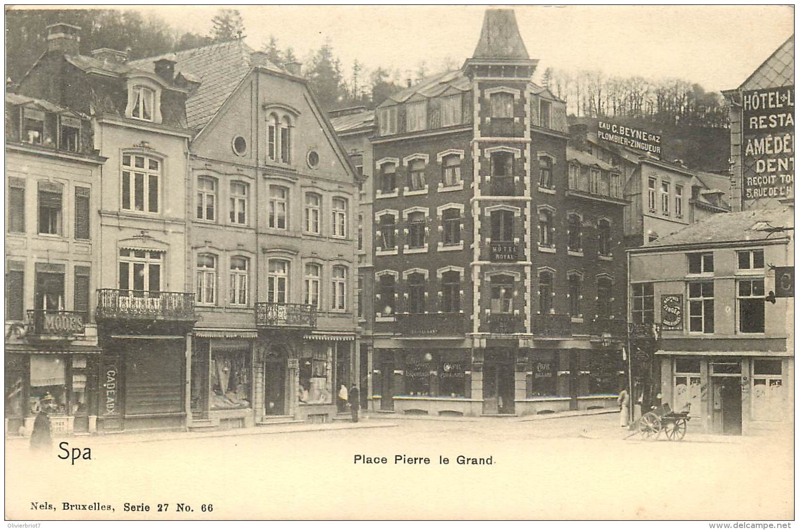 Spa - Place Pierre Le Grand - Hôtel Royal - Publicité Singer - Spa