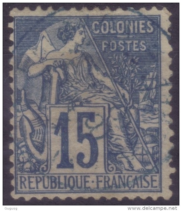 YT51 Alphee Dubois 15c - Cachet A Date Bleu Reunion Saint Pierre?? - Alphée Dubois