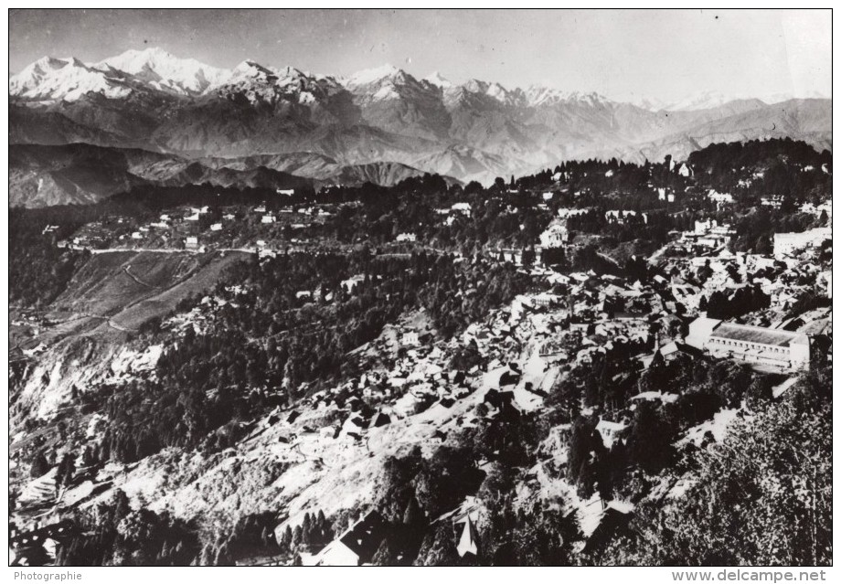 Inde Darjeeling Panorama De La Chaine De L'Himalaya Ancienne Photo Trampus 1930 - Places