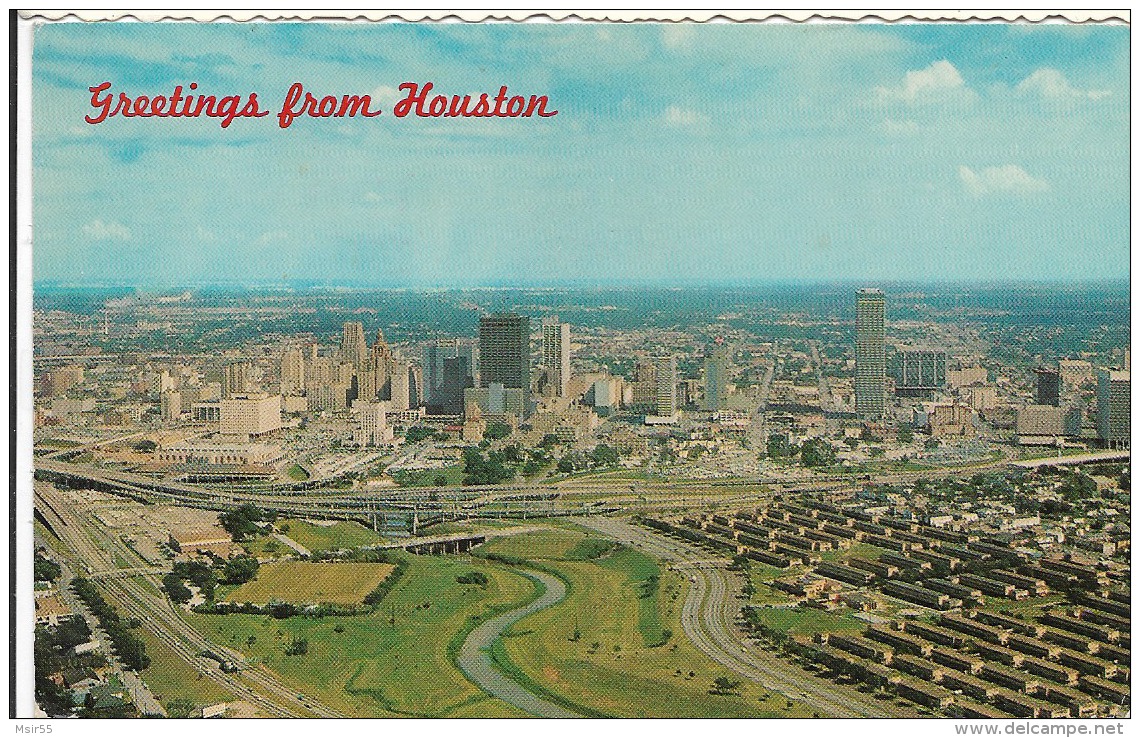 CPSM -  USA -Texas - HOUSTON  -  Greetings From   HOUSTON   - 1968 . - Houston