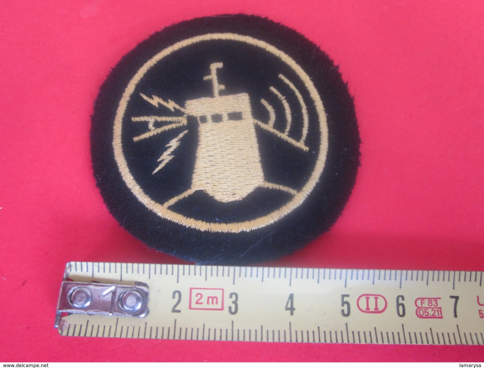 Guetteur Sémaphorique Patch Transmission-Radar-Sonar-Écusson Tissu(Feutrine)Marine Nationale Militaria Officier Marinier - Equipement