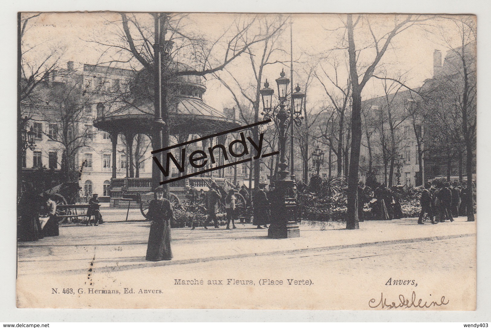 Antwerpen (marché Aux Fleurs Met Kiosk) Uitg. Hermans N° 463 - Antwerpen