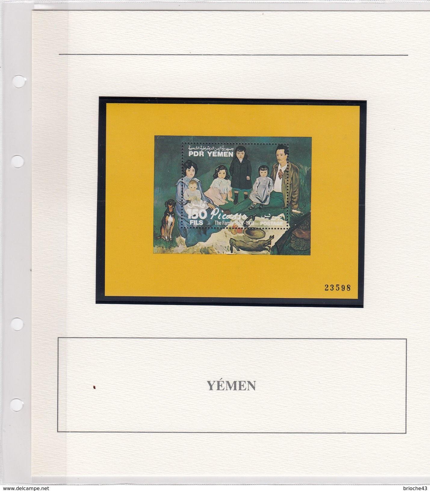 PDR YEMEN- BLOC 1983 PICASSO - LA FAMILLE SOLER - MNH**  AVEC COMMENTAIRES / TBS - Jemen