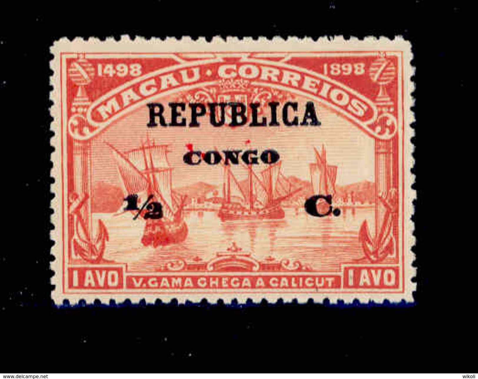 ! ! Congo - 1913 Vasco Gama On Macau 1/2 C - Af. 84 - MH - Congo Portugais