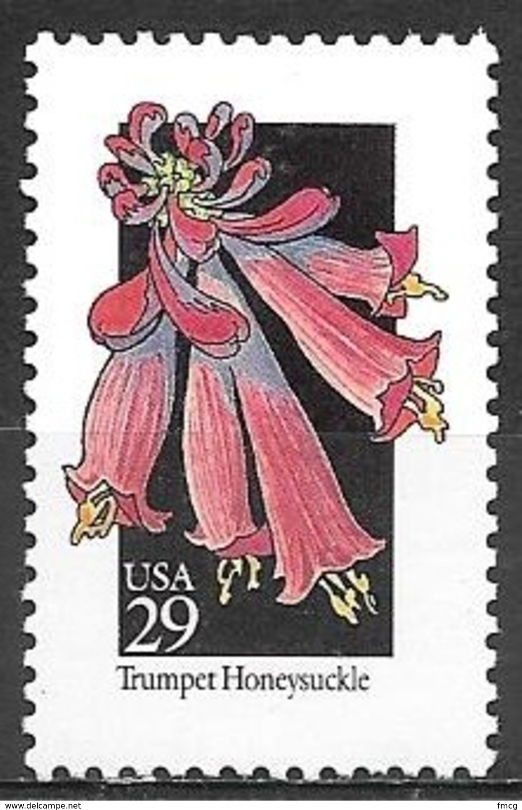 1992 Flower Sheet Single - Trumpet Honeysuckle - Mint Never Hinged - Ongebruikt