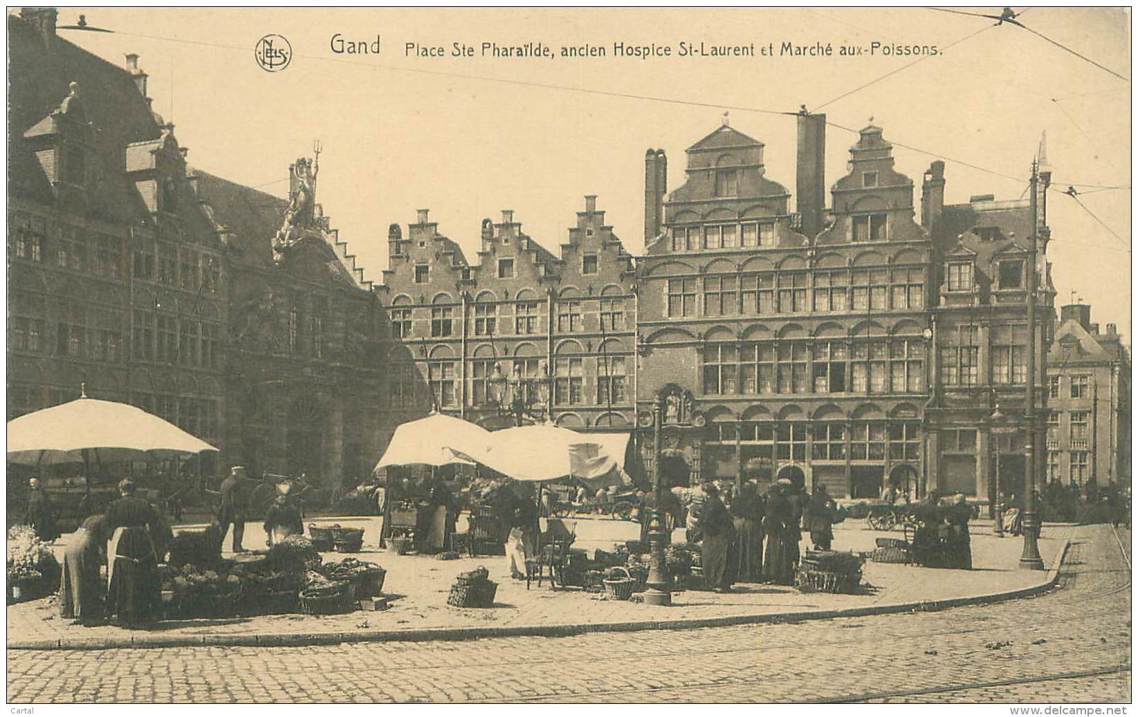 GAND - Place Ste Pharaïlde, Ancien Hospice St-Laurent Et Marché Aux Poissons - Gent