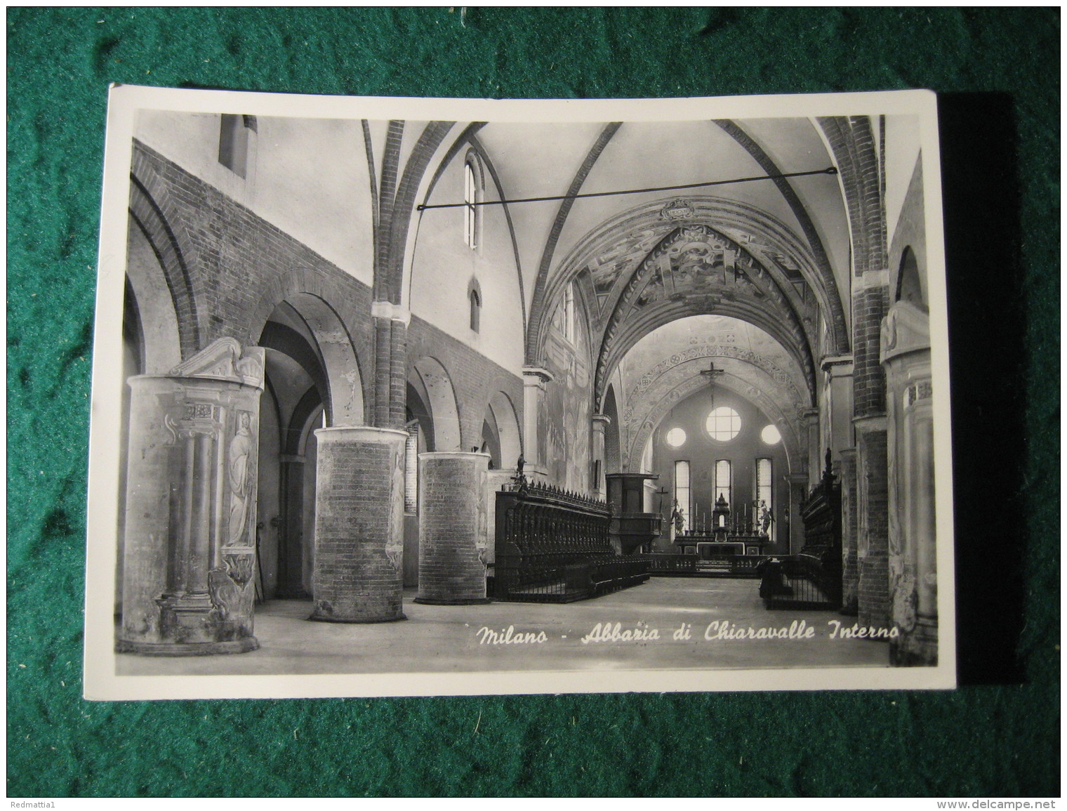 CARTOLINA MILANO -   ABBAZIA DI CHIARAVALLE INTERNO  - B 2074 - Milano