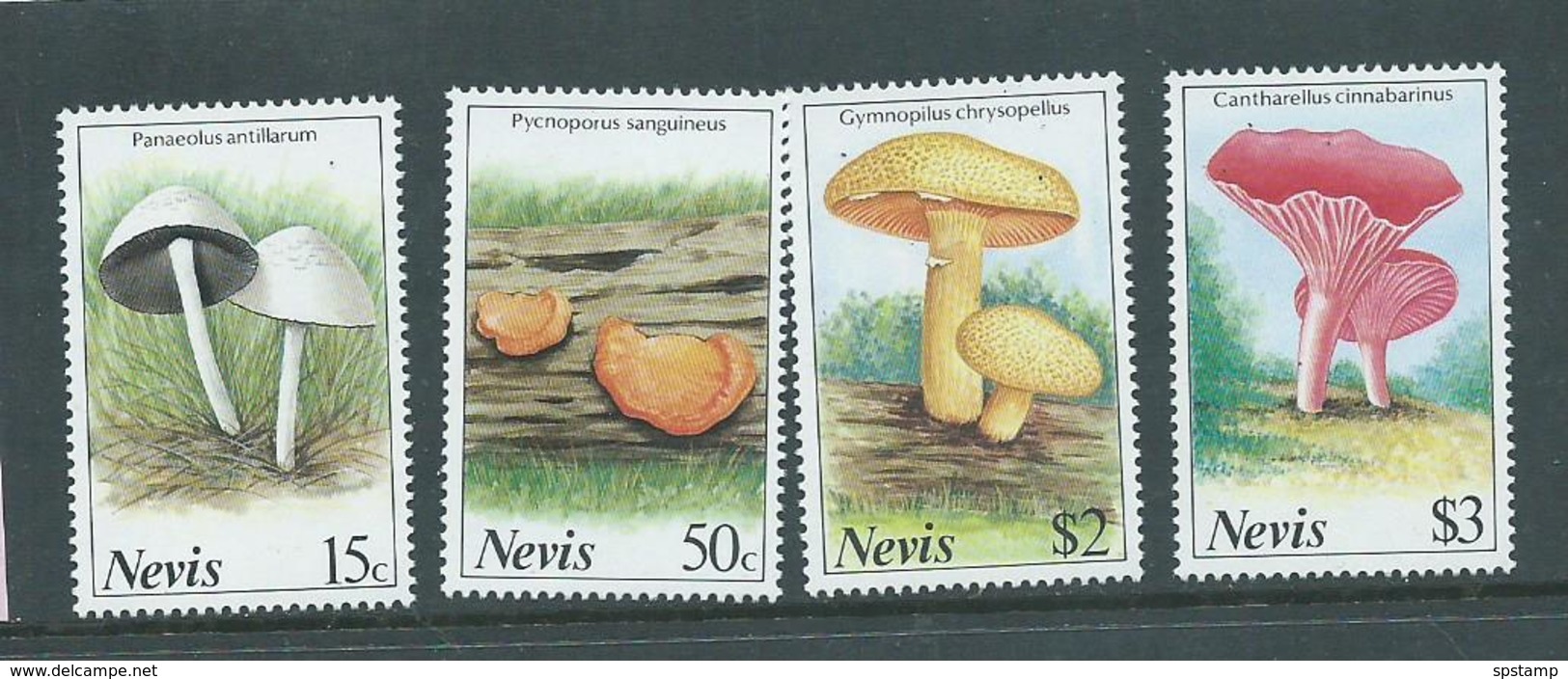 Nevis 1987 Mushroom Fungus Set MNH - St.Kitts And Nevis ( 1983-...)