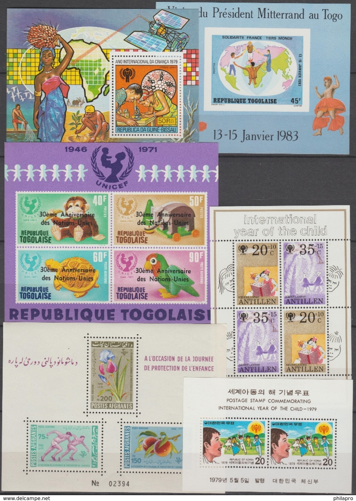 ENFANCE & JEUNESSE  6  BLOCK  **MNH   Réf  5941 L - Sonstige & Ohne Zuordnung