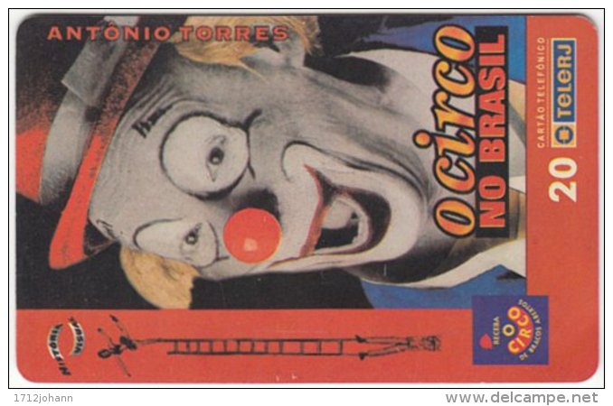 BRASIL E-938 Magnetic TeleRJ - Occupation, Clown - Used - Brazil