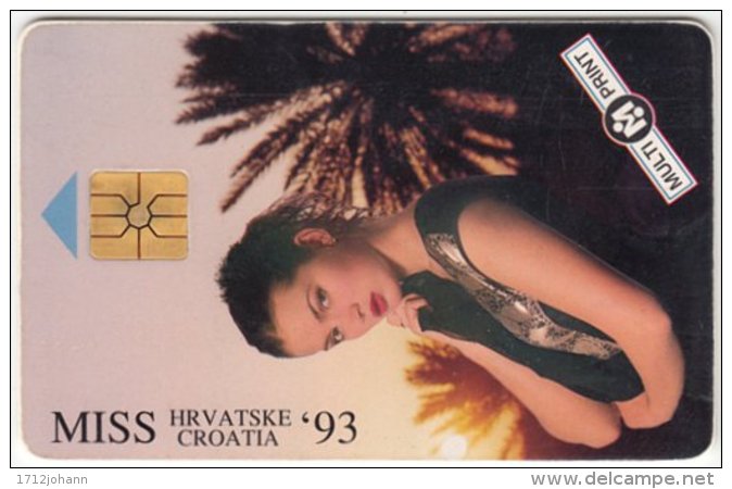 CROATIA B-493 Chip HPT - People, Woman, Miss Croatia '93 - Used - Croatia