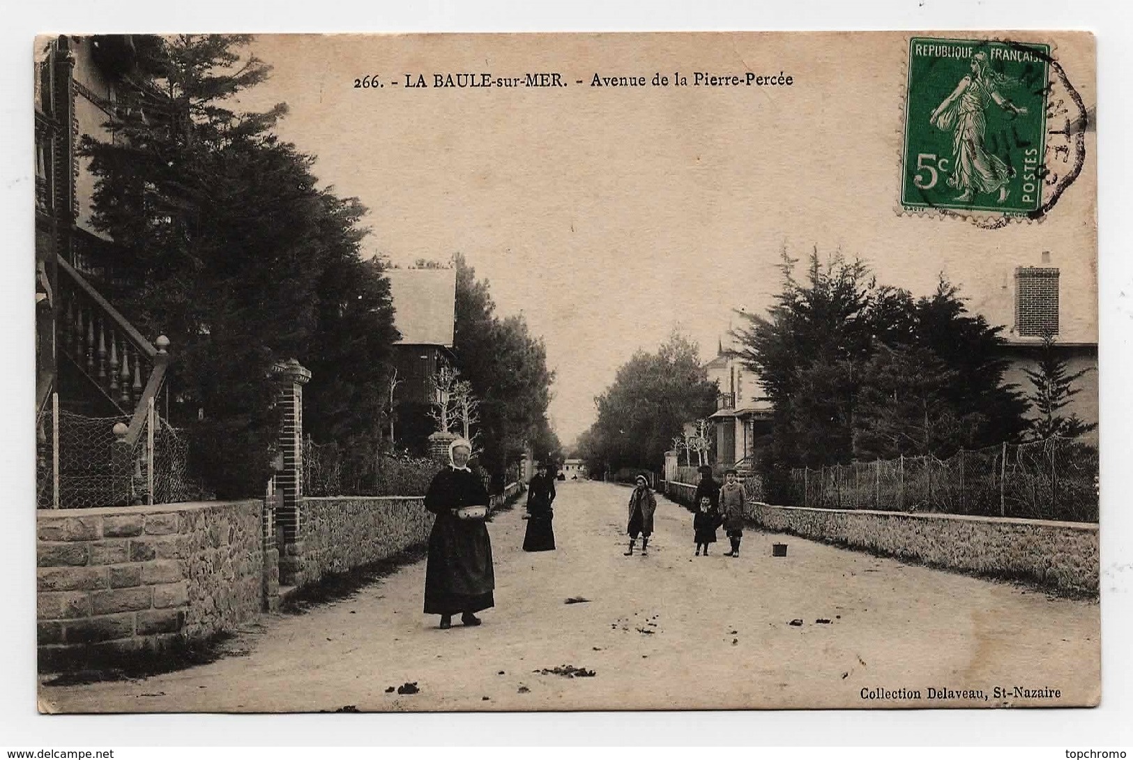 Carte Postale La Baule Avenue De La Pierre Percée CPA 1911 - La Baule-Escoublac