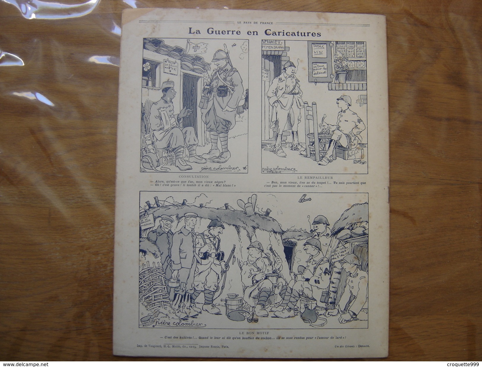 1916 WWI General Mangin LE PAYS DE FRANCE 102 Caricatures Pier Colombier WW1 Guerre - 1900 - 1949