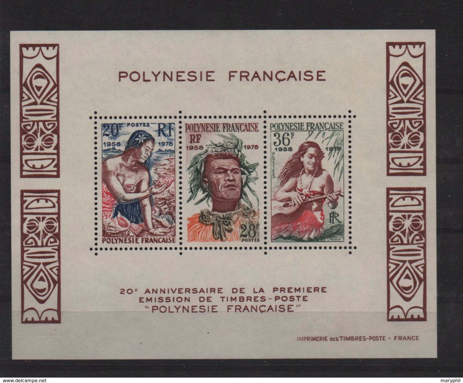 POLYNESIE  BF N° 4 ** - POLYNESIENS Cote 20€ - Blocs-feuillets