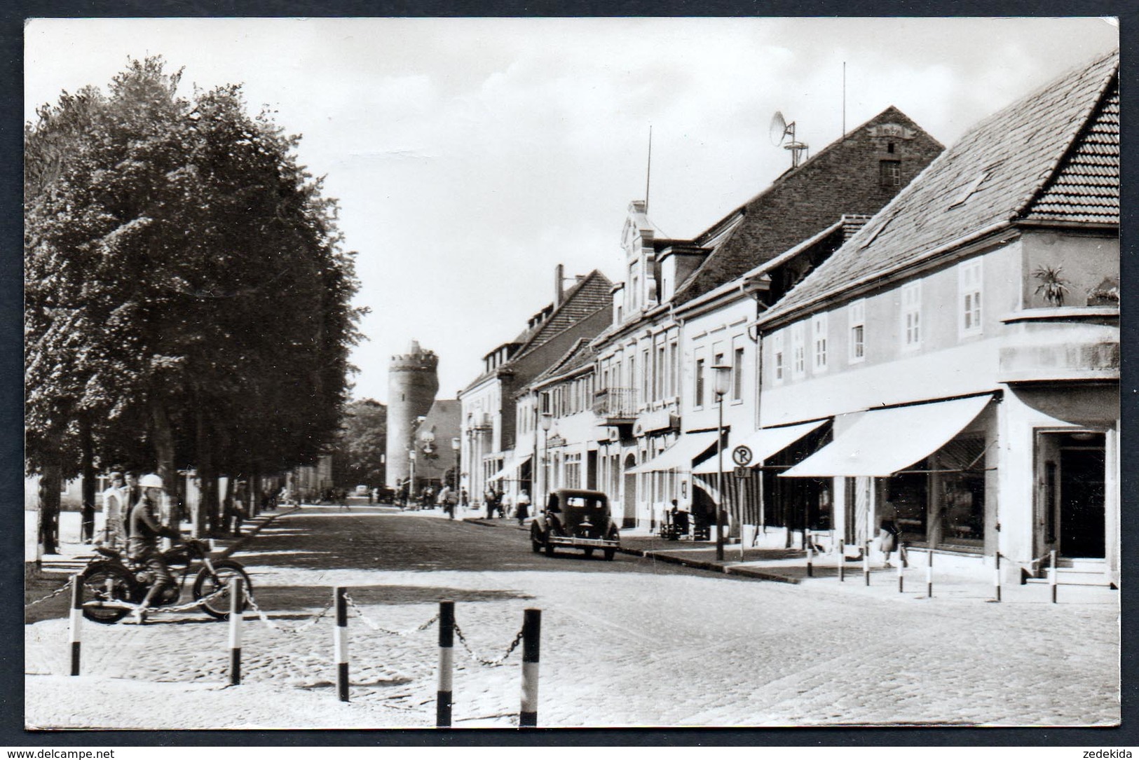 A4599 - Alte Foto Ansichtskarte - Beeskow - Erst Thälmann Straße - Auto Motorrad - Gel 1965 - Sander - Beeskow