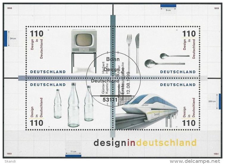 DEUTSCHLAND 1999 Mi-Nr. Block 50 O Used - Aus ABO - Sonstige & Ohne Zuordnung