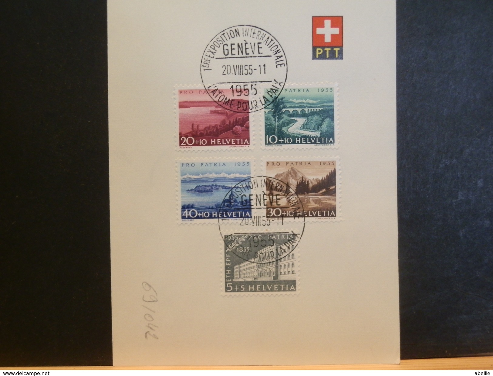 69/042 DOC.  SUISSE  1955 - Covers & Documents