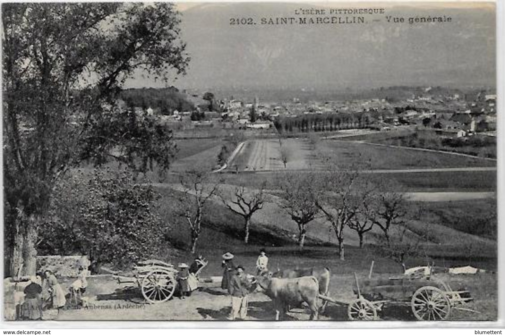 CPA Saint Marcellin Dans L'Isère Non Circulé Attelage - Saint-Marcellin