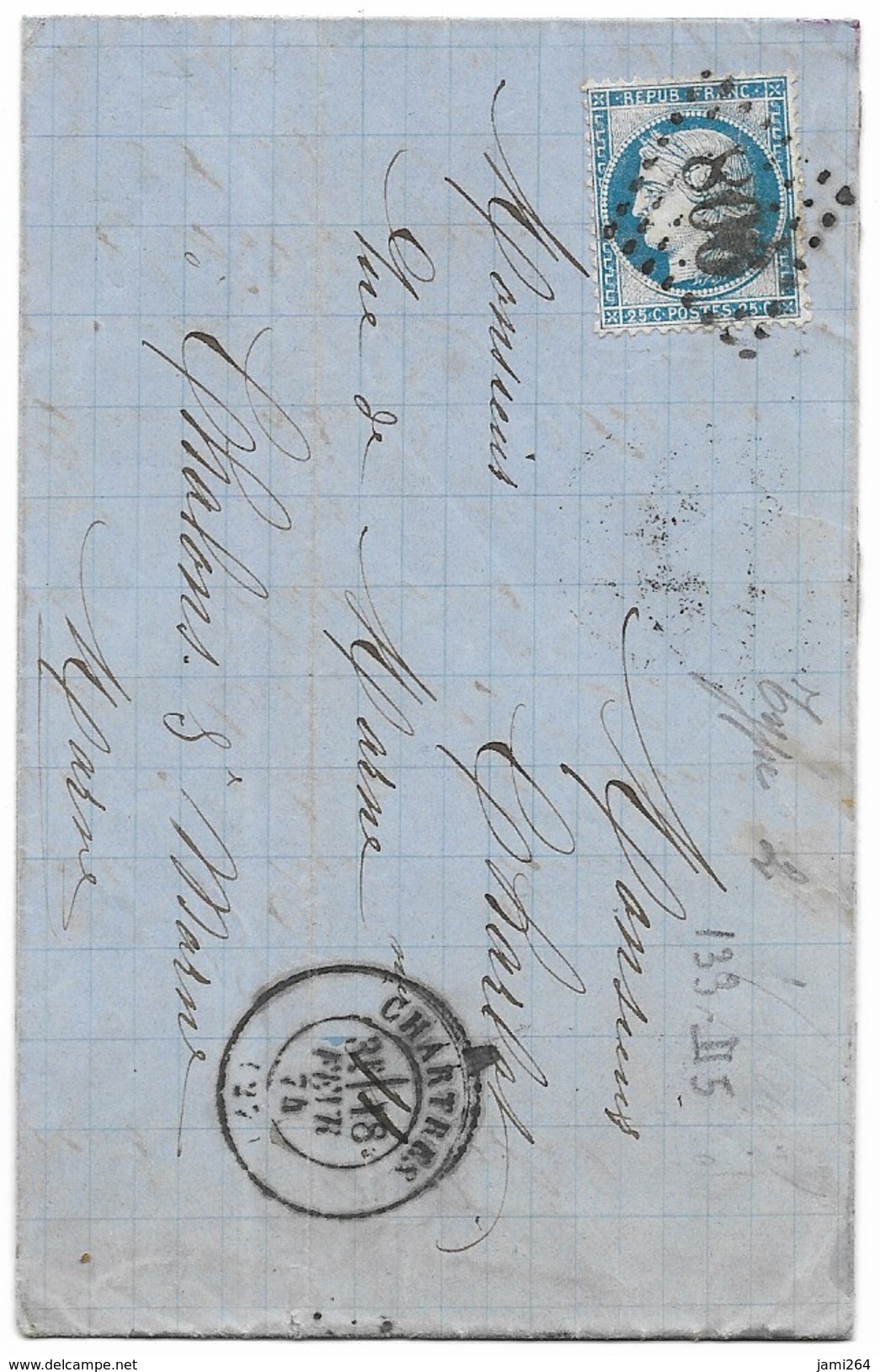 CÉRÈS TYPE 2 ;VARIÉTÉ 133 D5 ;TTB - 1871-1875 Cérès