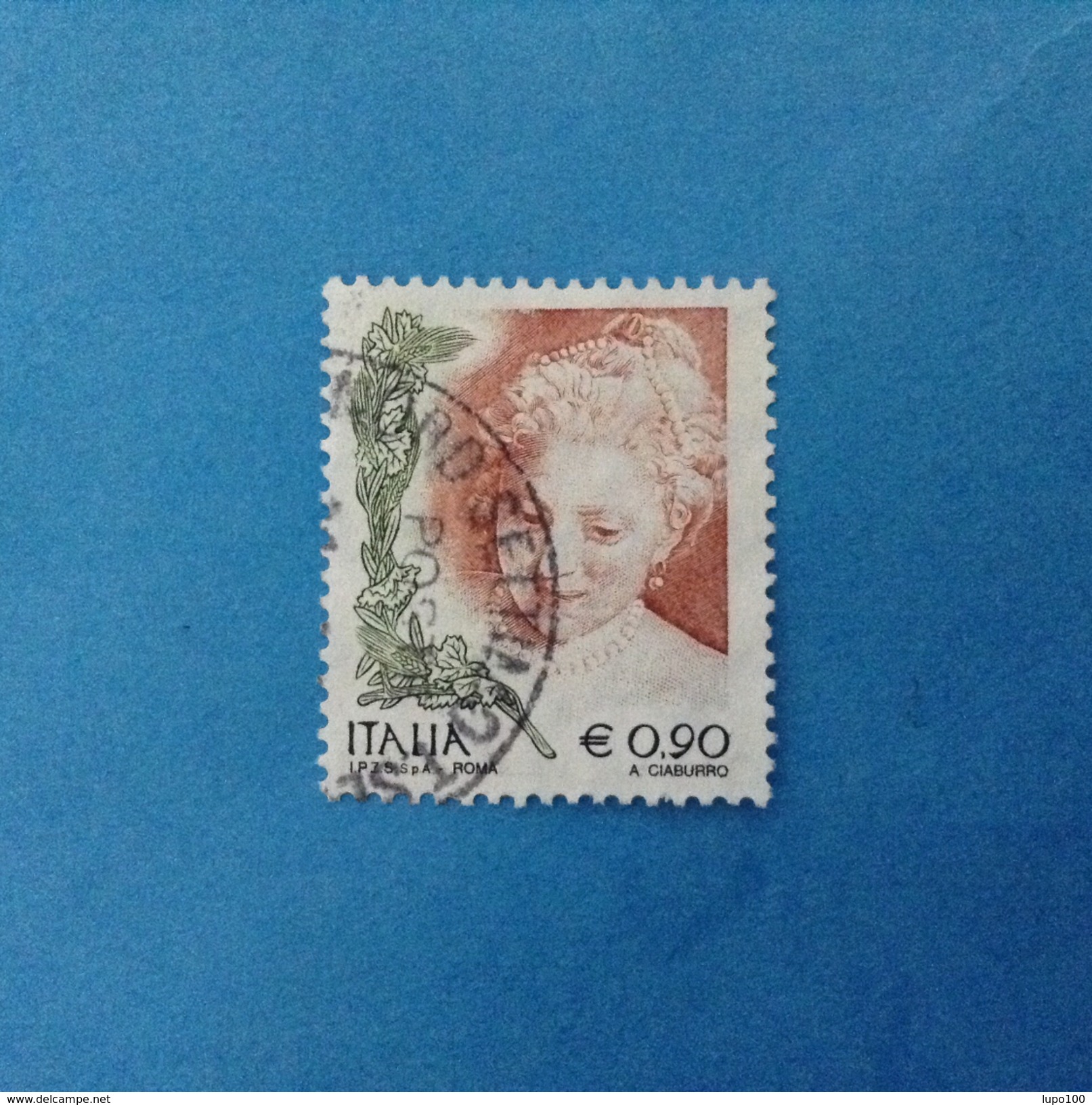 2004 ITALIA FRANCOBOLLO USATO STAMP USED - DONNE NELL'ARTE DONNA 0,90 - 2001-10: Usati