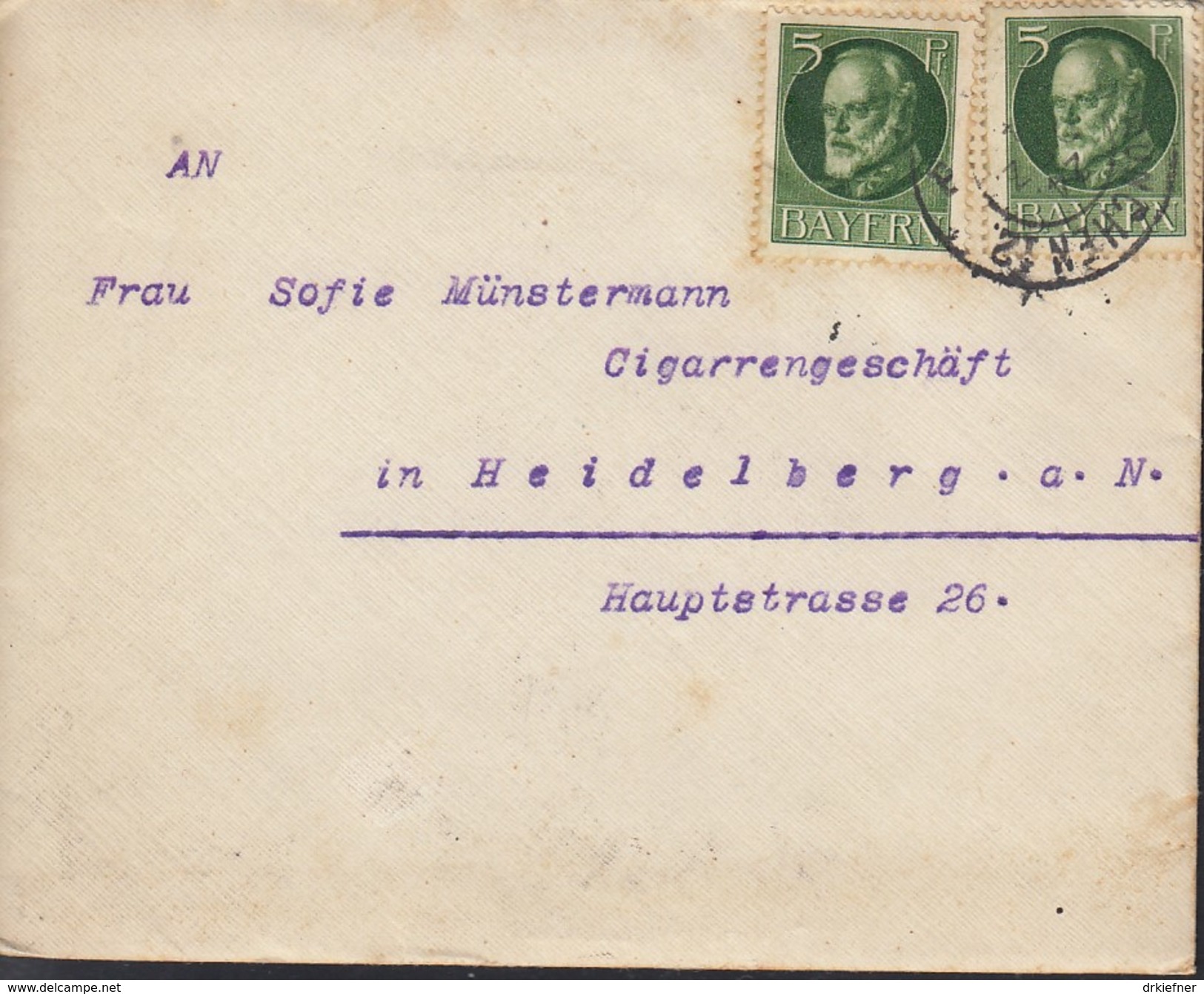 Bayern 95 I MeF Auf Brief Mit Inhalt Mit Stempel: München 24.DEZ 1914 - Briefe U. Dokumente